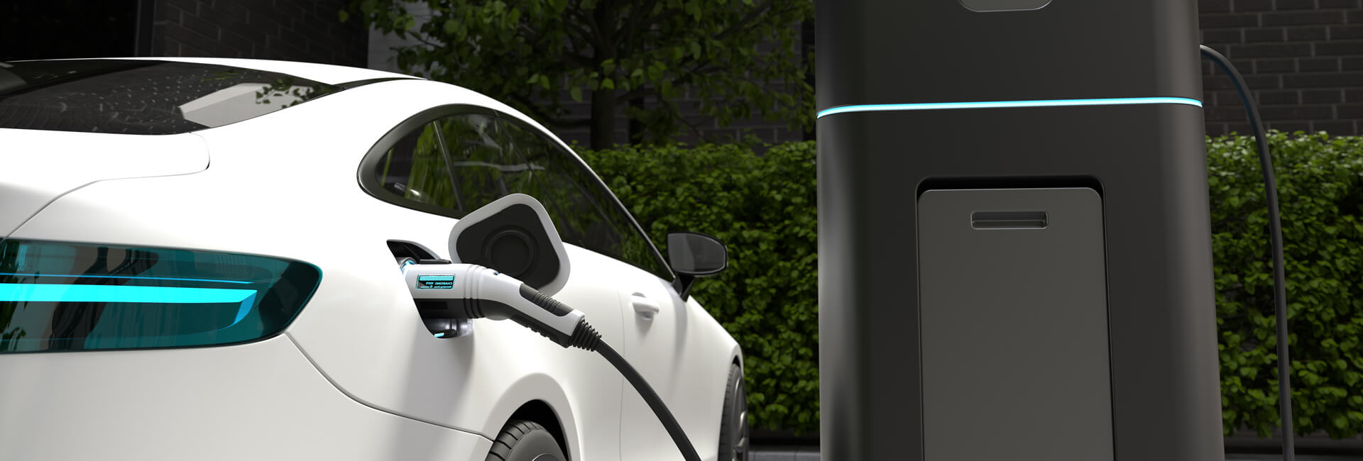 EV Charger plugged into a car for home charging