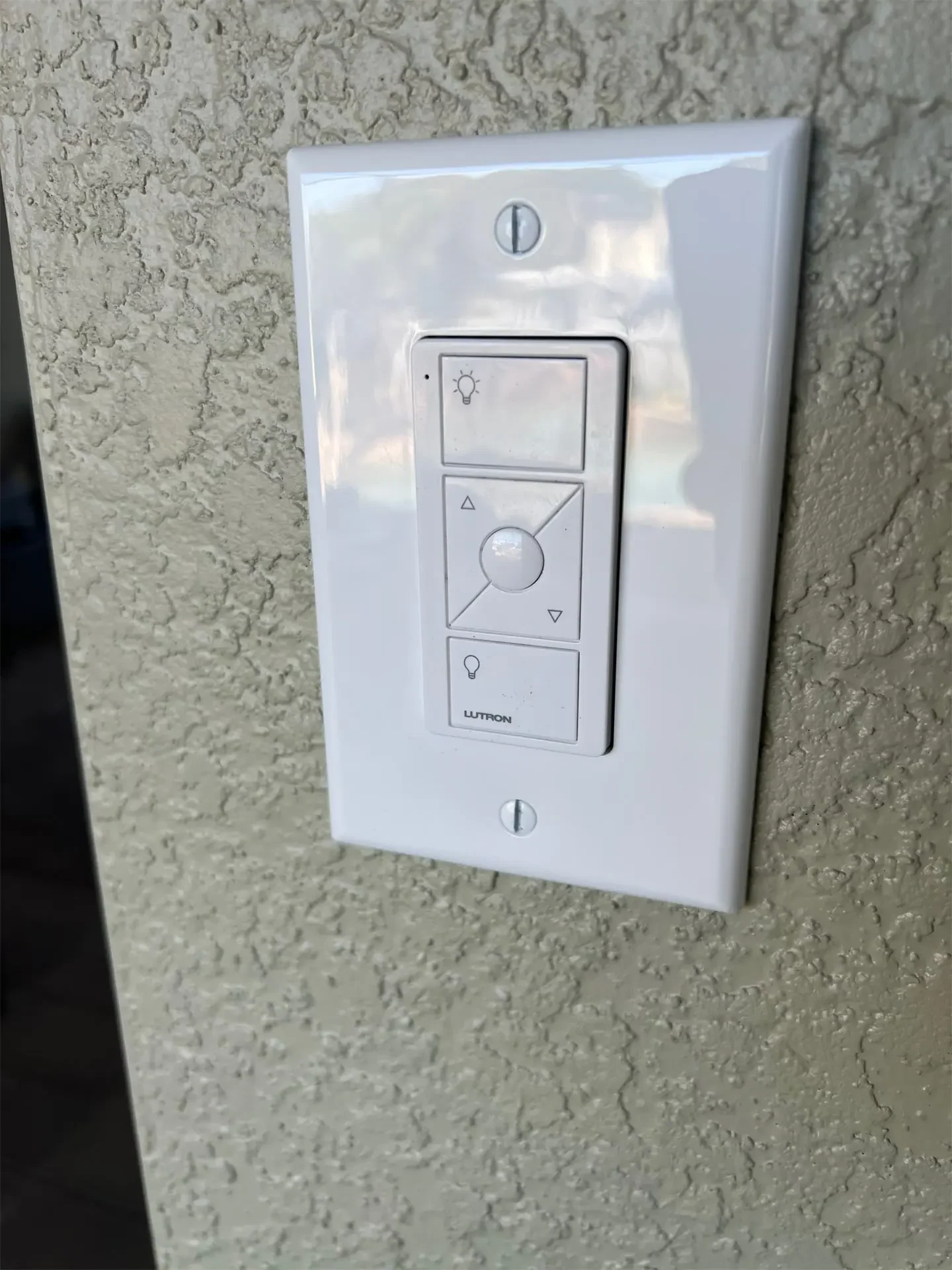 Lutron Smart Switch installation on an exterior wall in New Port Richey FL