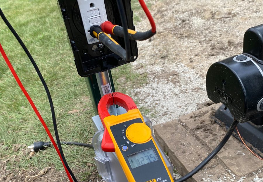 Electrical troubleshooting of A GFCI outlet for swimming pool equipment in New Port Richey FL.