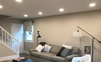 LED retrofit lighting installation in New Port Richey FL Reliant Electrical laid out and completed the new light fixture placement