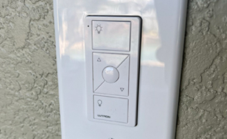 Lutron Smart Switch installation on an exterior wall in New Port Richey FL